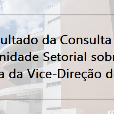 Resultado Consulta à Comunidade Setorial para escolha de Vice-Diretor de Setor